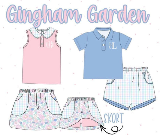 Boys gingham short set
