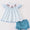 Cow trio blue gingham bloomer set