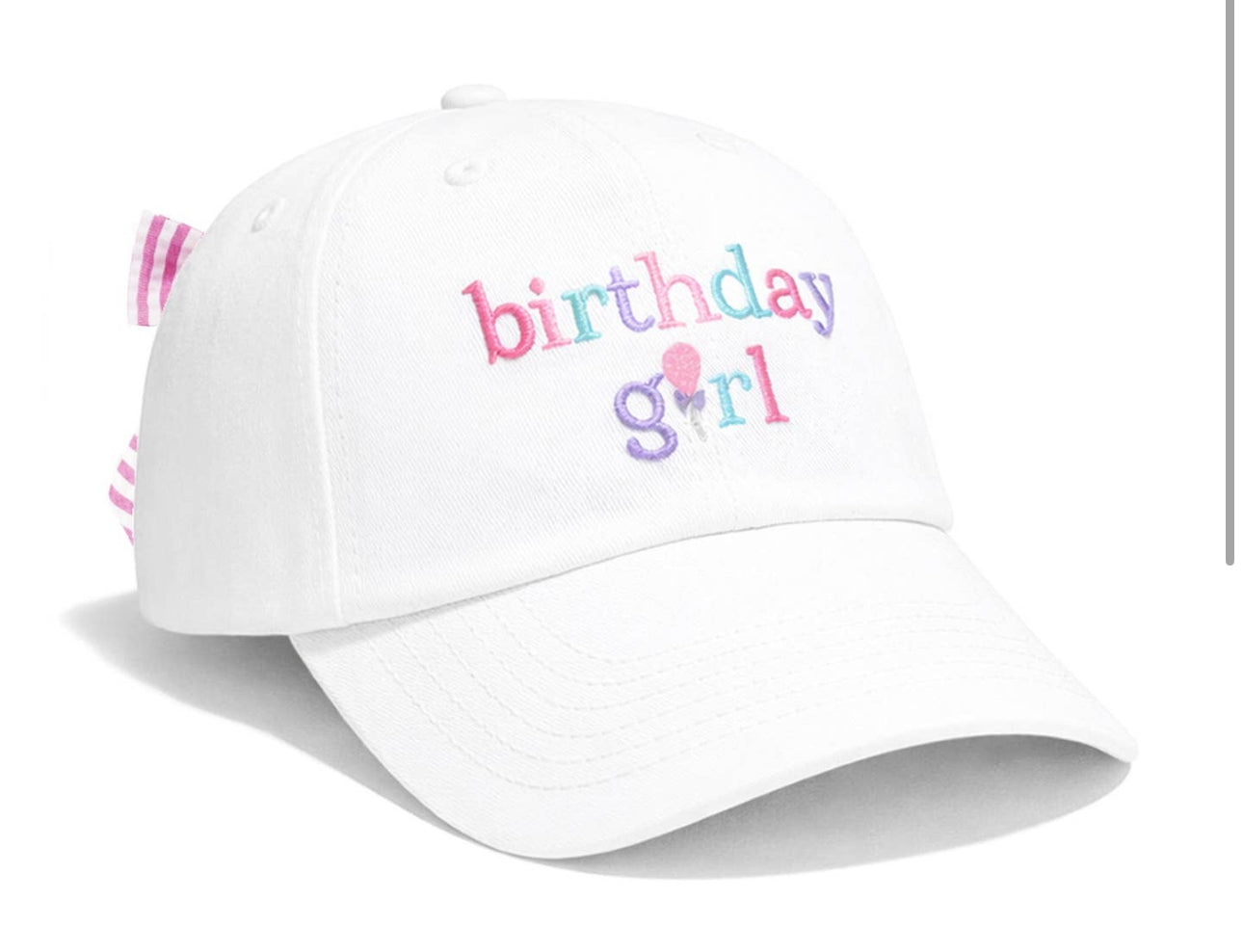 Birthday girl bow back hat