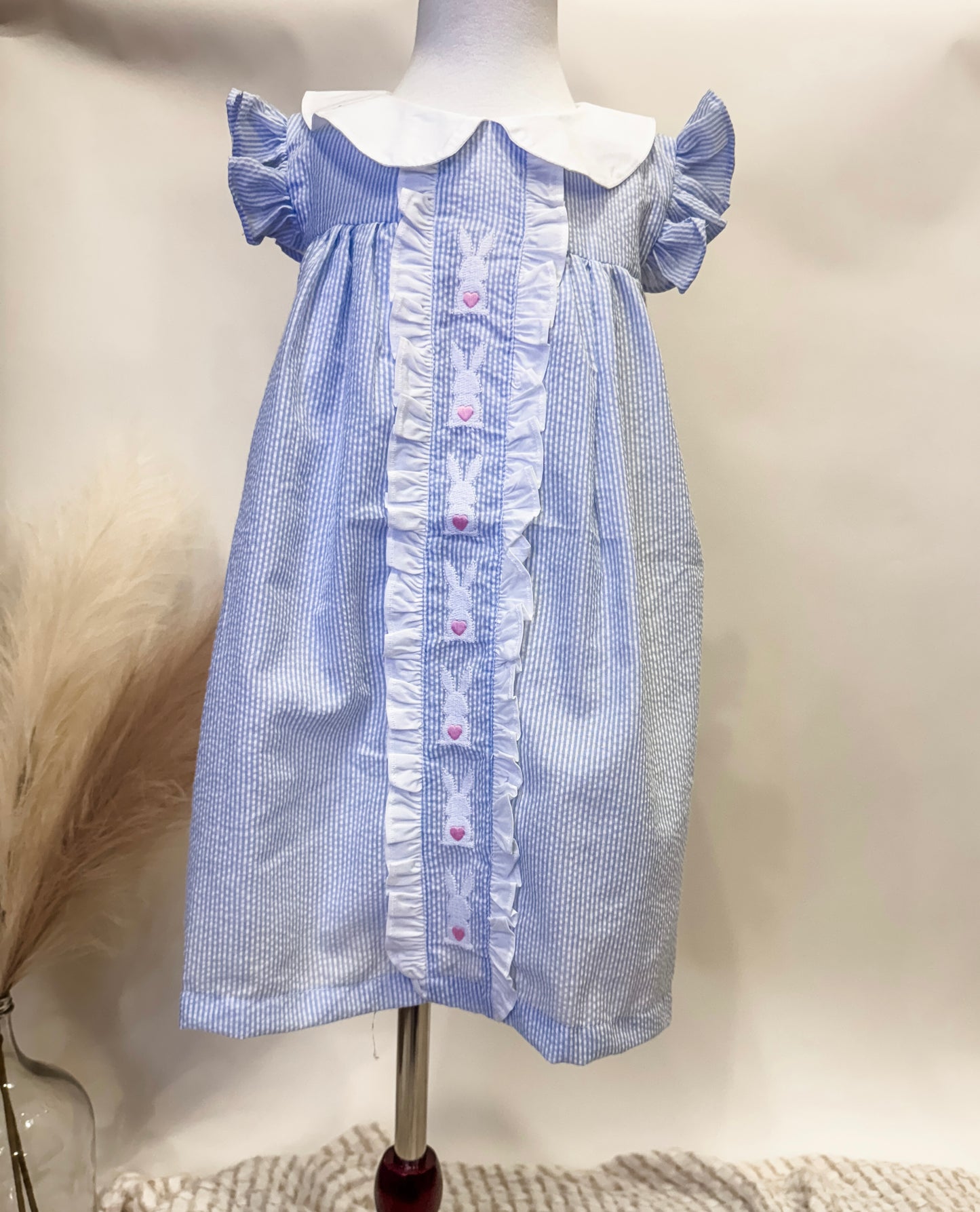Light blue smocked Easter dress
