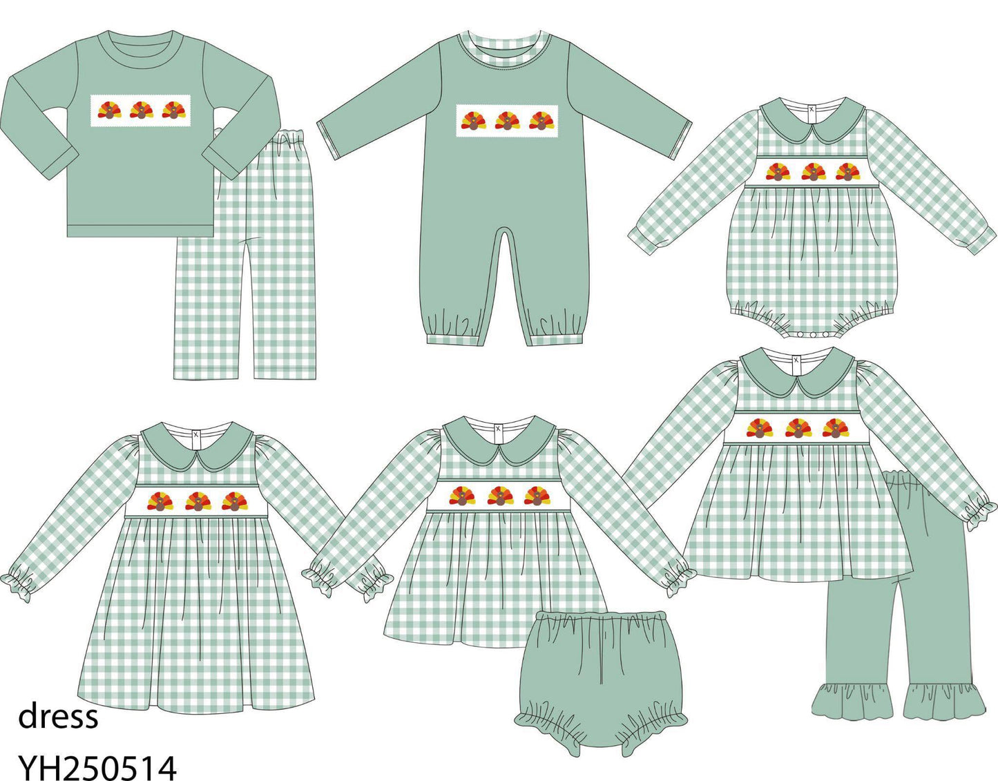 Turkey trio boy set