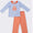 Striped pumpkin boys set