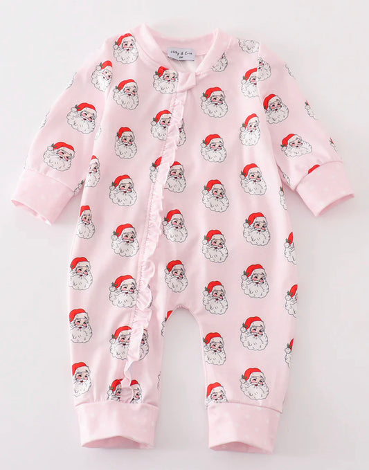 Pink Santa romper