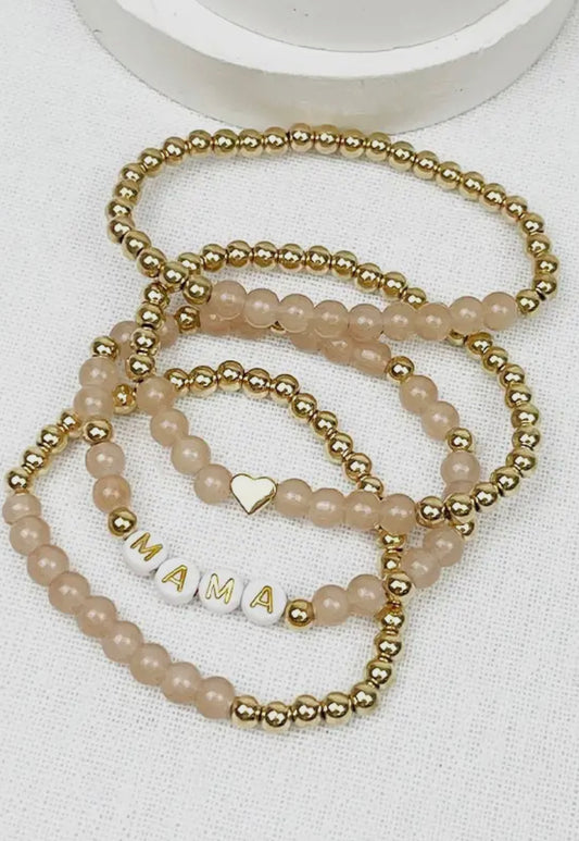 Mama bracelet stack assorted colors
