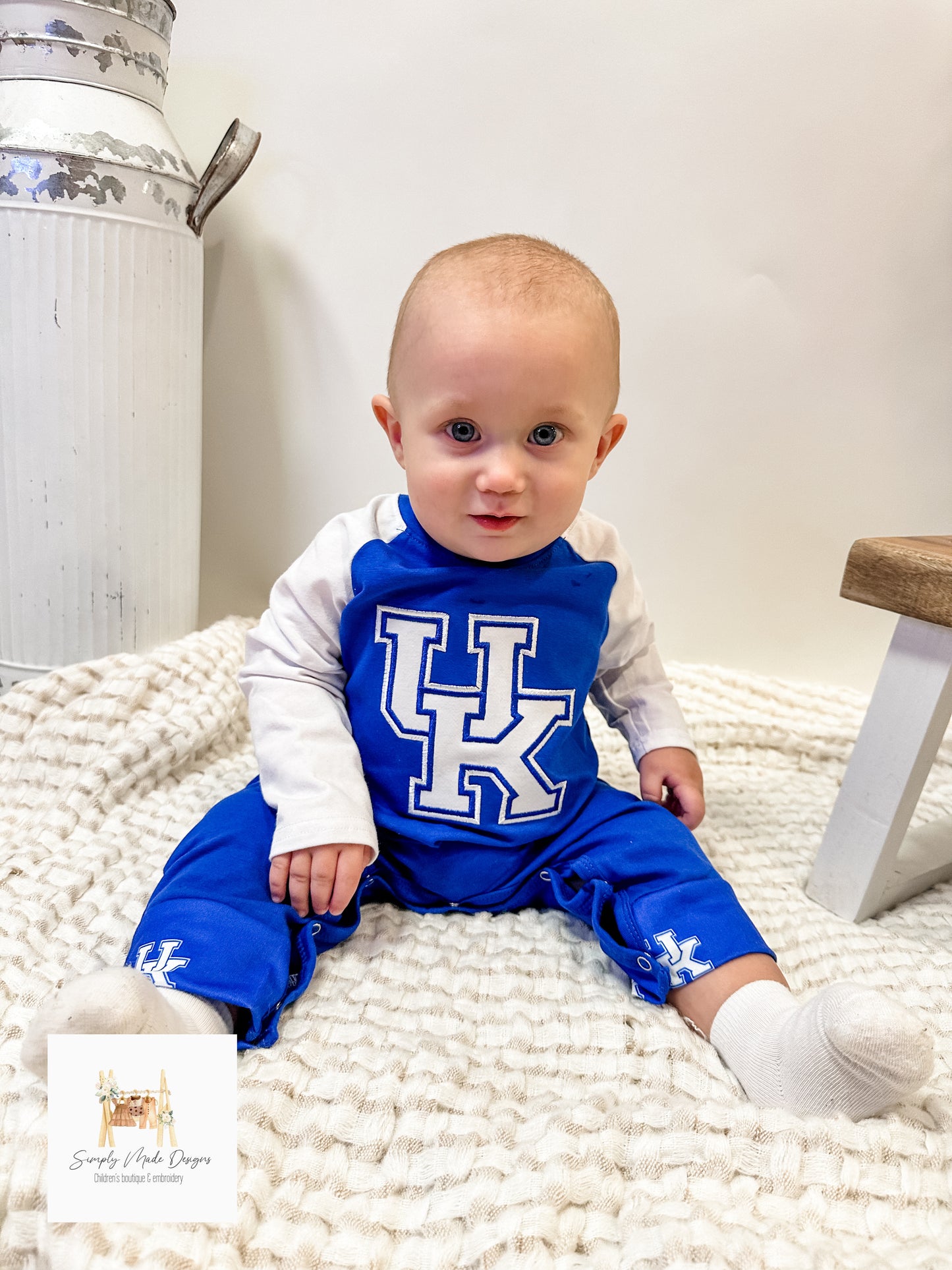 Embroidered UK romper