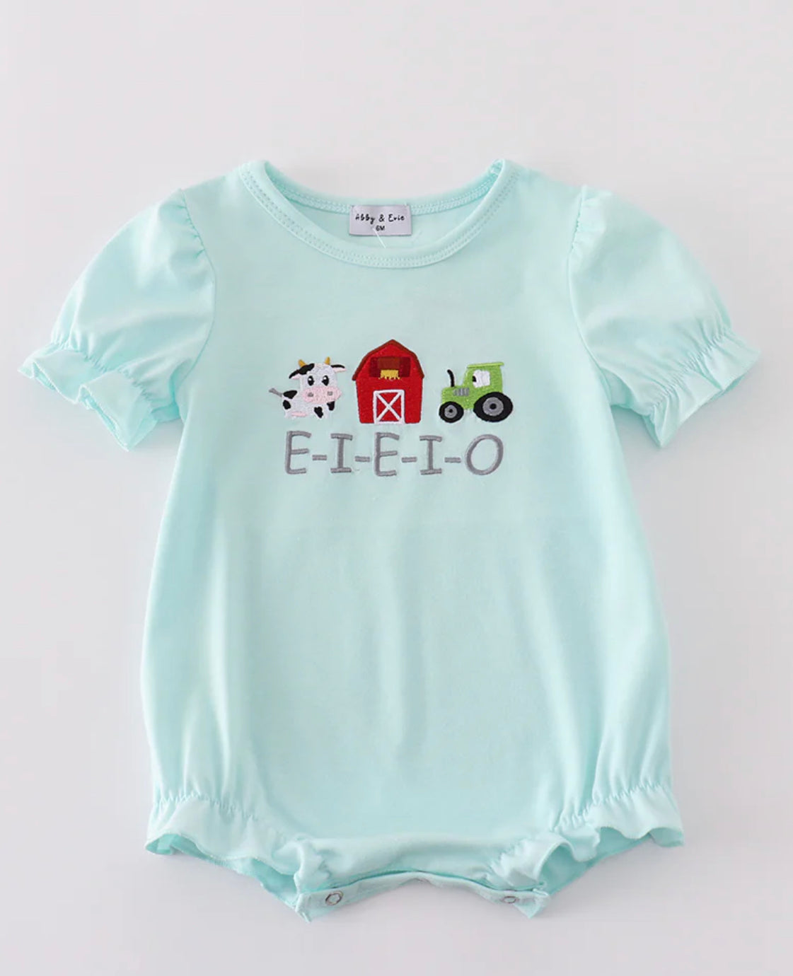 Blue ruffle EIEIO bubble