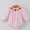 Pink heart bow smocked bubble