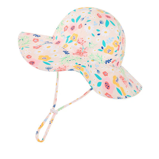 Pink floral sun hat