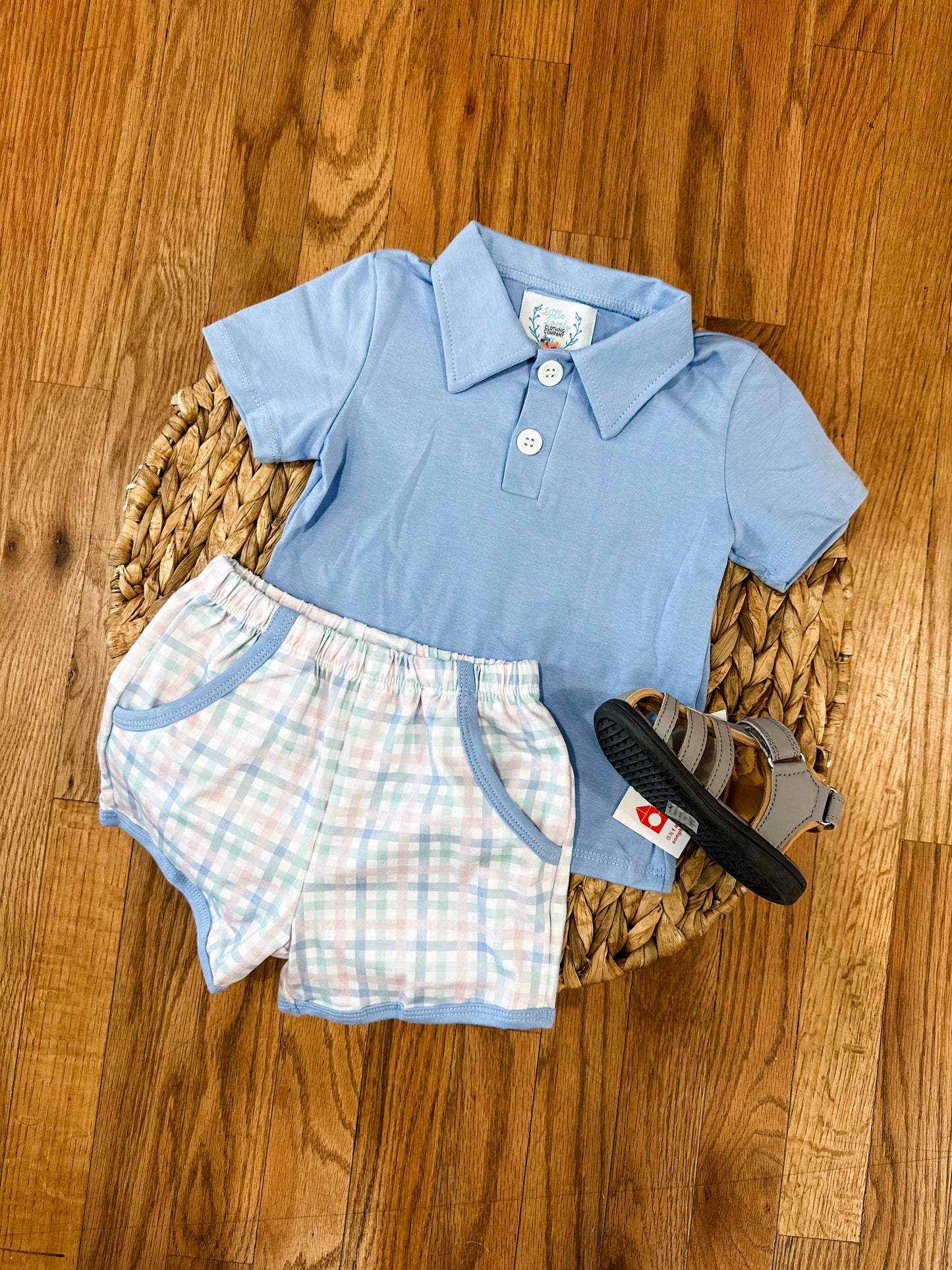 Boys gingham short set