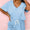 Blue short set