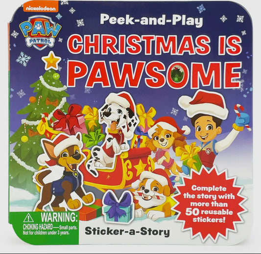Christmas pawsome lift a flap sticker book