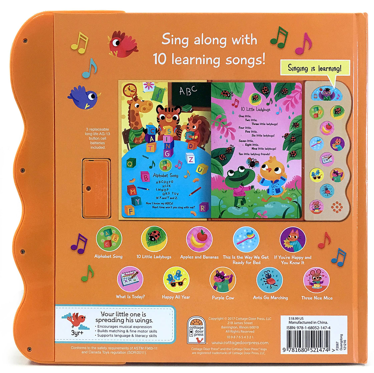 ABC and 123 Learning Songs Sound Book