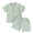 Green linen short set