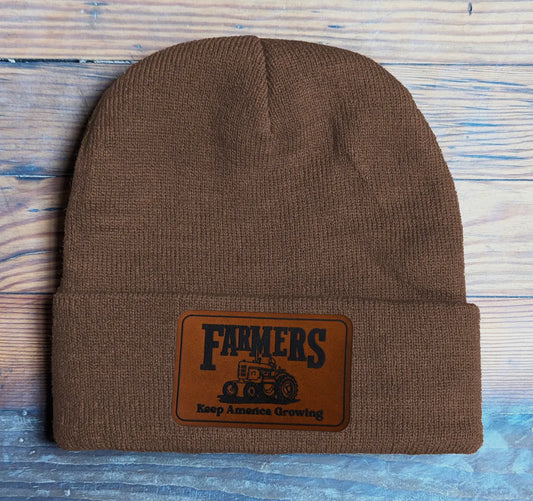 Tractor farmers keep American growing beanie - kids