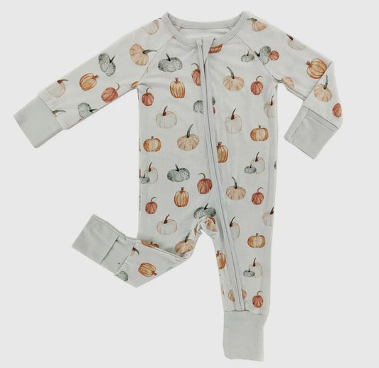 Autumn pumpkin bamboo zippy
