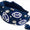 Football blue/white headband