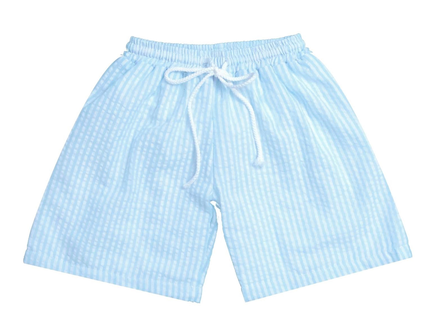 Seersucker swim shorts