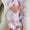 Peterpan collar ruffle zippy bamboo- pink