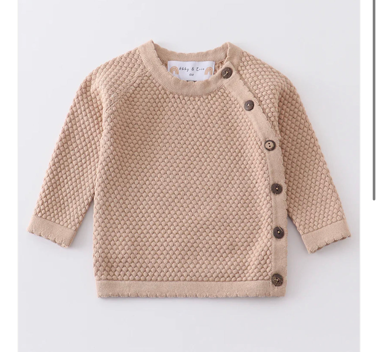 Khaki button sweater