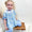 Cross smocked girls set