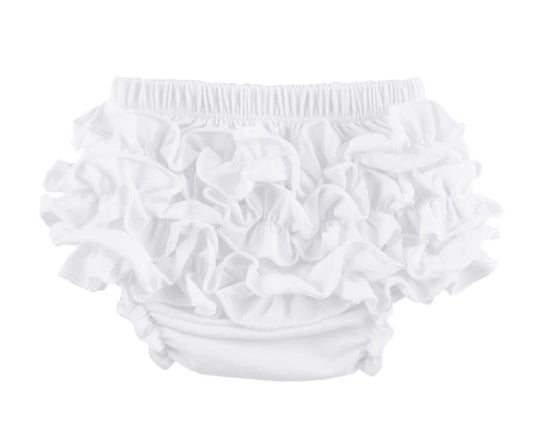 White ruffle bloomers