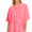 Acid wash boyfriend tee - fuchsia