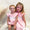Pink cross smocked girls dress