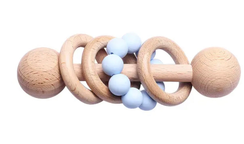 Wooden baby rattle