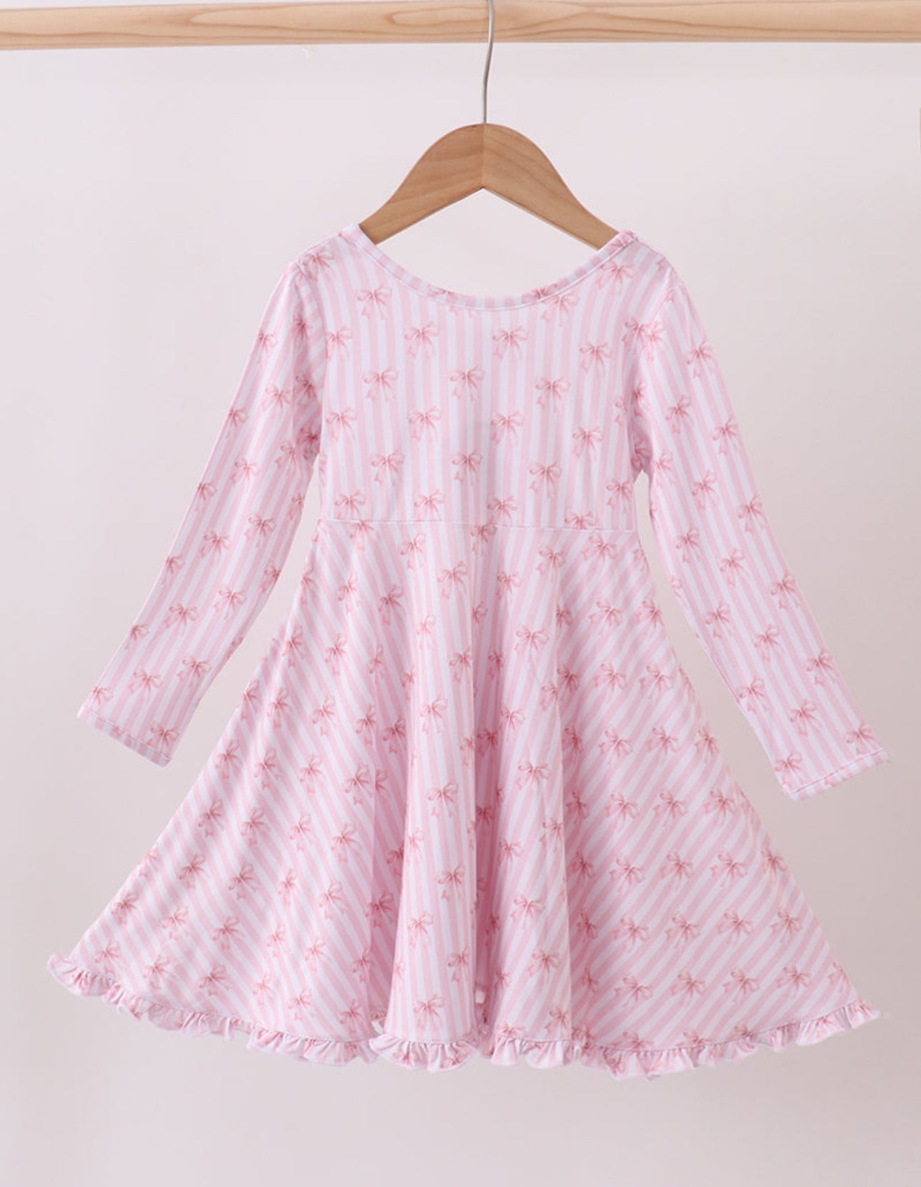 Pink bow bamboo dress
