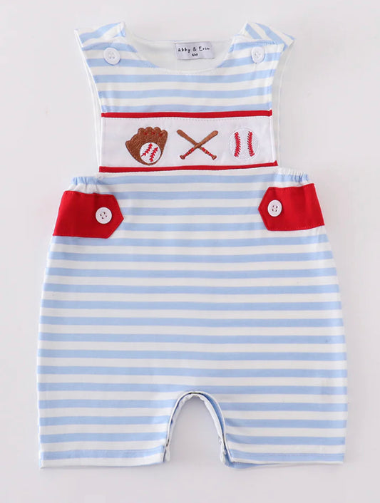 Boys striped baseball bubble