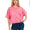 Acid crinkle wash tee - fuchsia