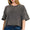 Acid crinkle wash tee - black