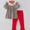 Christmas plaid smocked girls set