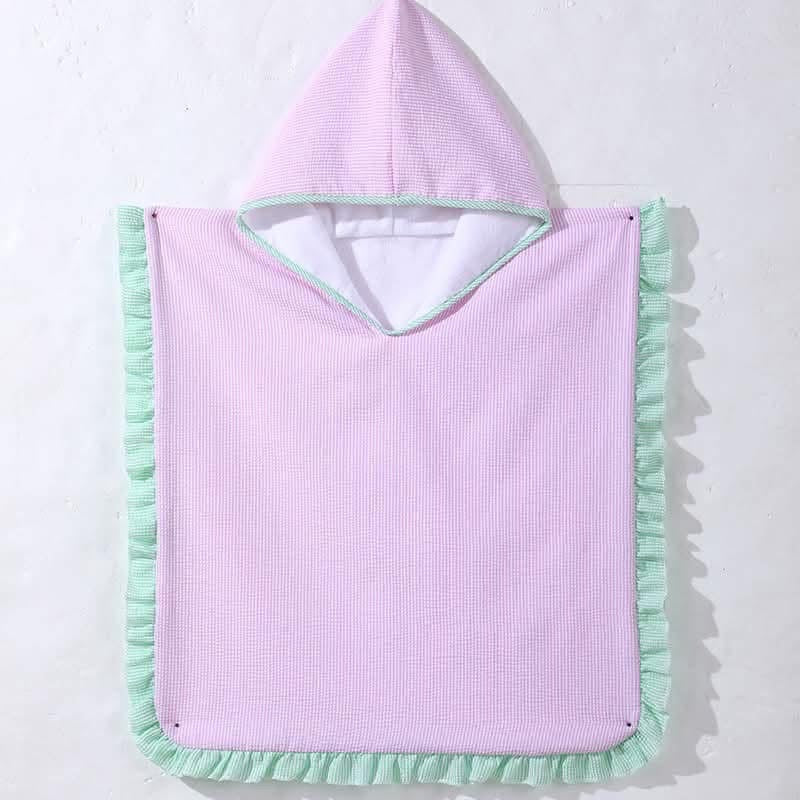 Seersucker Hooded Cape Towels - embroider me!