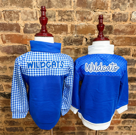 Wildcats gingham pullover