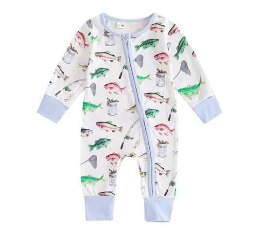 Outdoorsy baby rompers