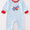 Blue striped airplane romper