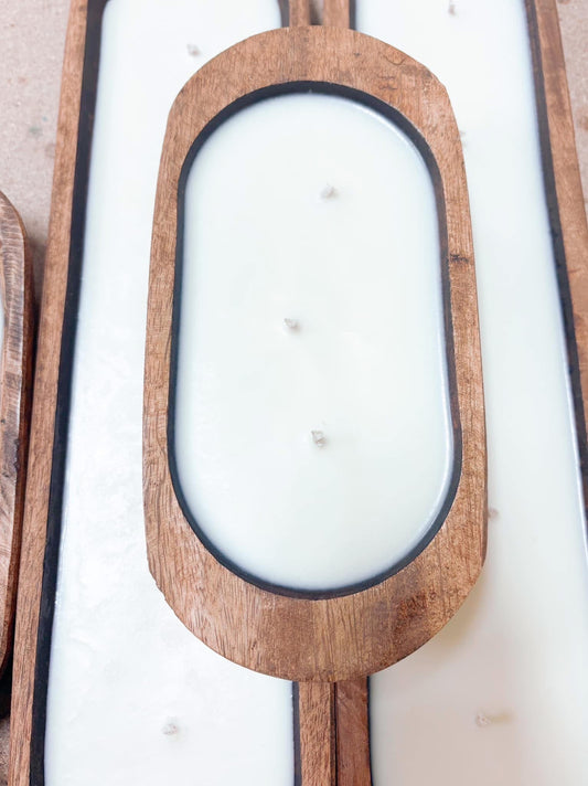 Plain dough bowl candles
