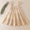 Multicolored stripe tiered ruffle linen dress