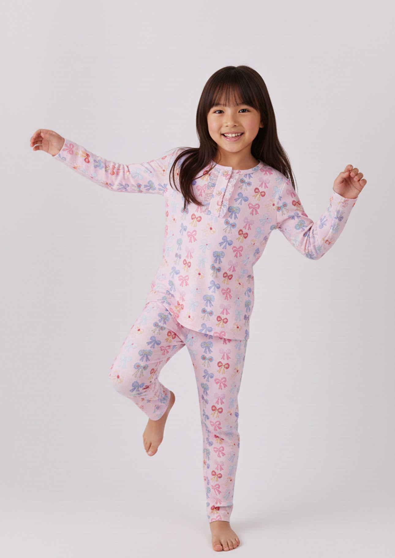 Colorful bows bamboo set