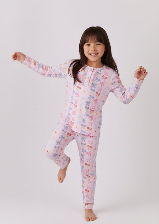 Colorful bows bamboo set