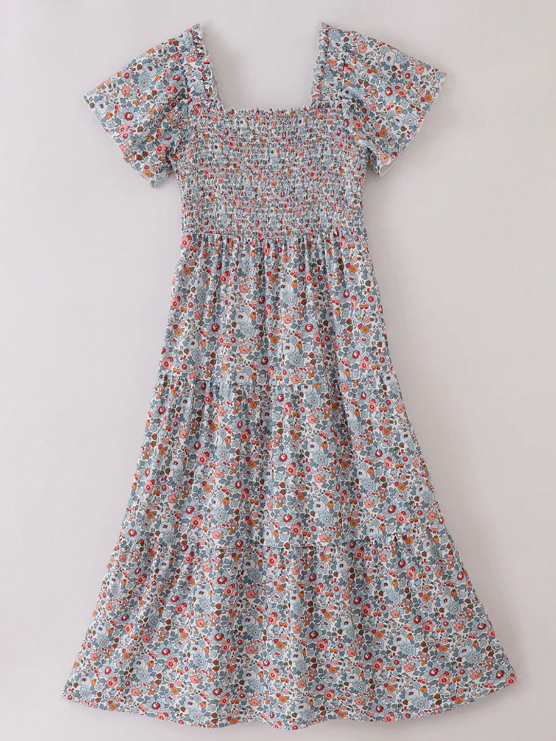 Floral smocked mom dress