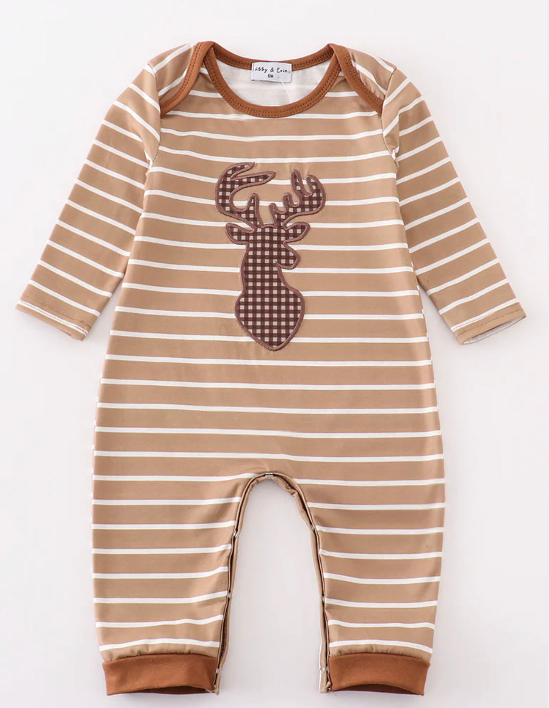 Antler striped romper