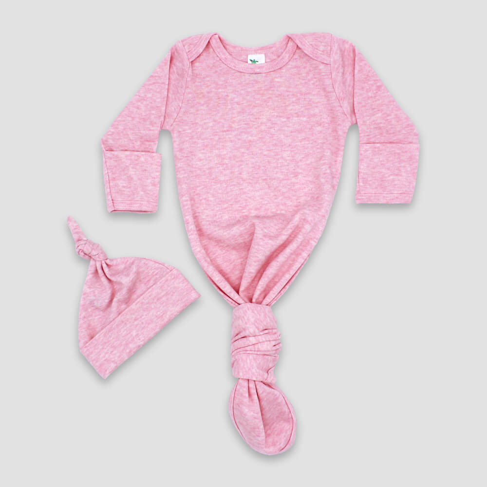 Knot gown & hat set- INCLUDES EMBROIDERY