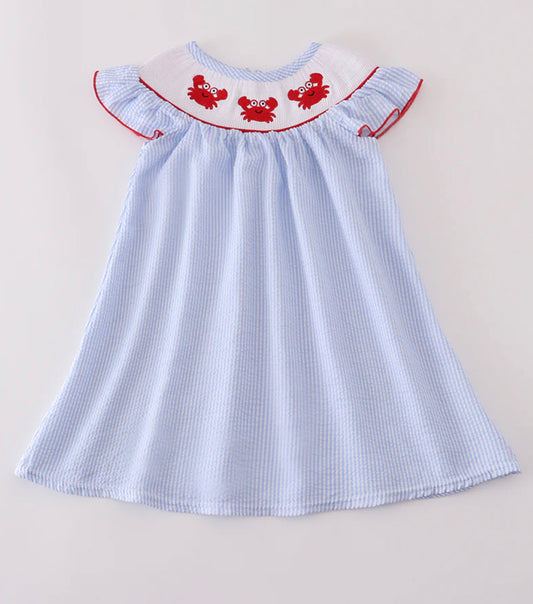 Seersucker crab dress