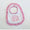 Pink gingham ruffle bib