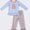 Striped floral pumpkin girls set