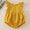 Mustard linen girls ruffle bubble