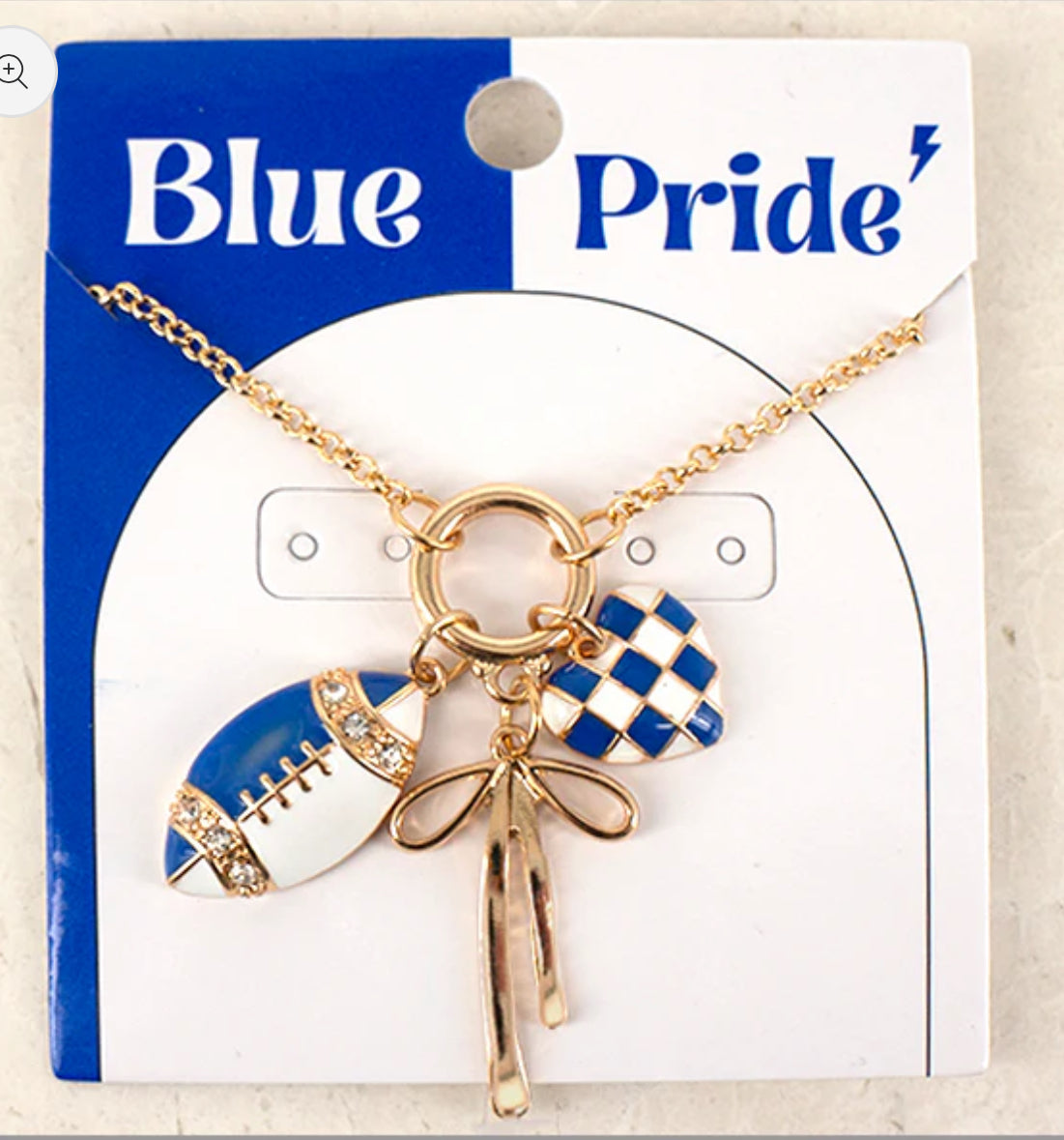 Game day football necklace