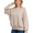 Acid wash oversized pullover - ash mocha